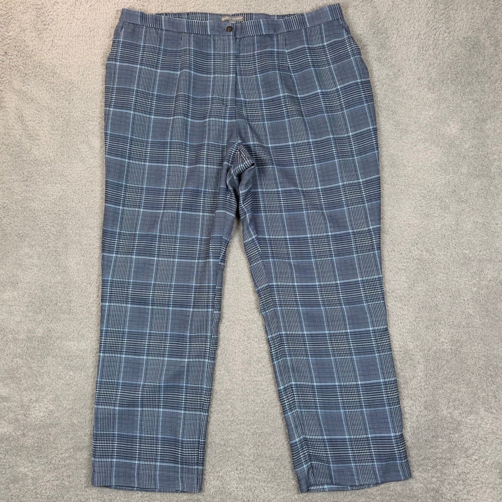 Jessica London Blue Plaid Trousers